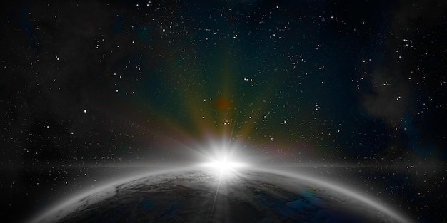 Fondo espacial, pancarta larga, estrellas, papel tapiz, fondo de cielo, - imagen
