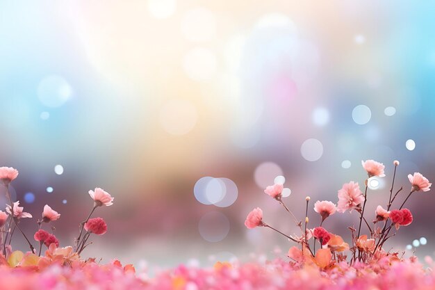 El fondo y el espacio de copia borrosos de Spring Bokeh
