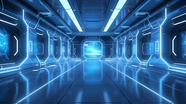 Fondo de espacio digital de escena de ciencia y tecnología futura