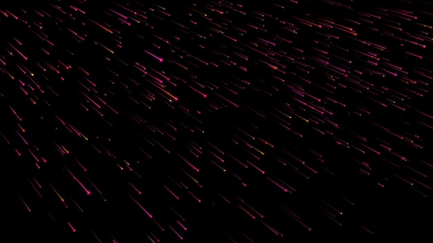 Fondo de espacio de estrellas rosa cayendo con partículas pequeñas