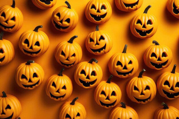 Fondo espeluznante del concepto de halloween con calabazas