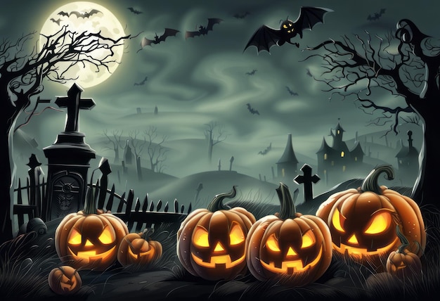 Fondo espeluznante y espeluznante de Halloween