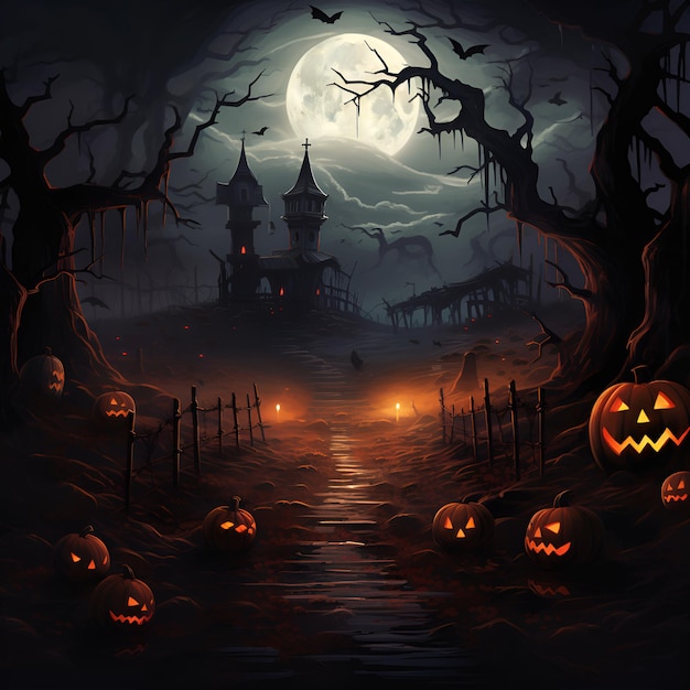 El fondo espeluznante de Halloween