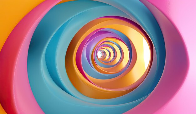 Un fondo en espiral de colores abstractos y vibrantes