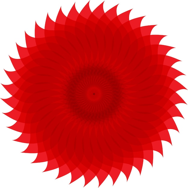 Fondo espiral rojo abstracto movimiento fondo brillante con círculos rojos