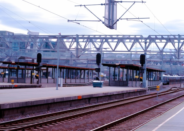 Fondo de la estación de transporte ferroviario de oslo hd