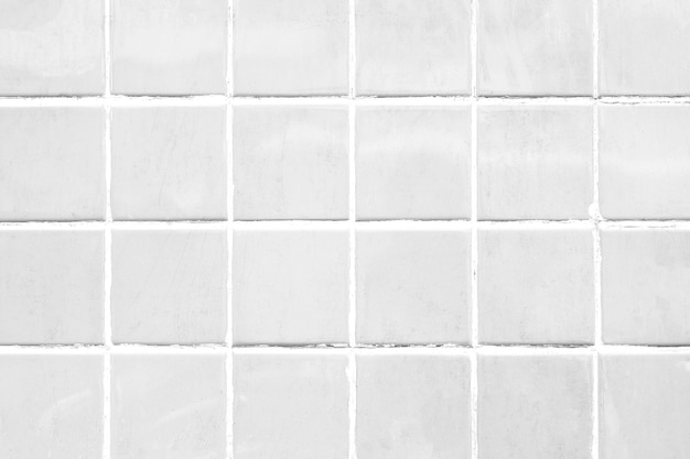 Fondo estampado de azulejos blancos