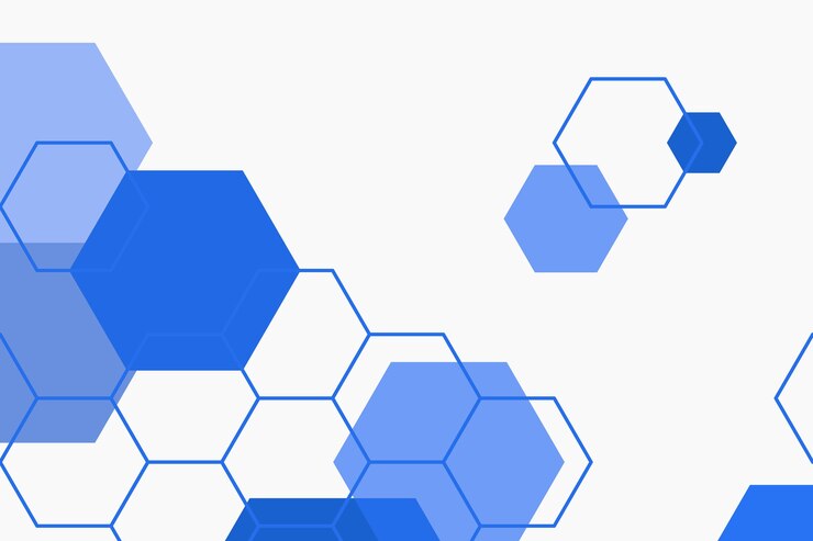 Foto fondo estampado hexagonal azul
