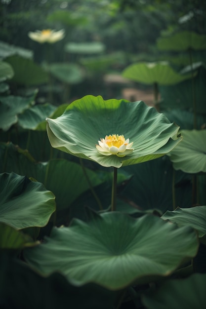 fondo estético de la hoja de loto