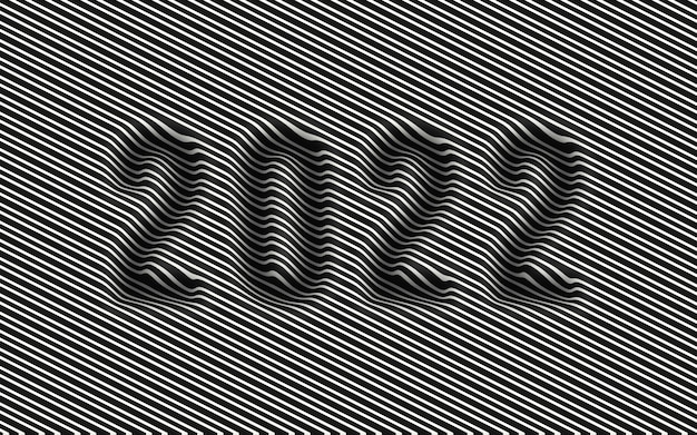 Fondo de estilo de ilusión óptica de texto abstracto 2022