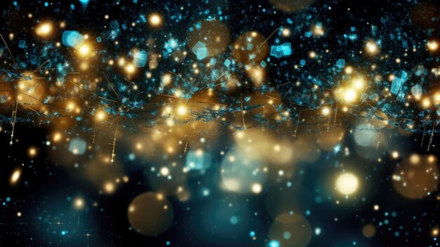 Foto fondo de estrellas brillantes de navidad