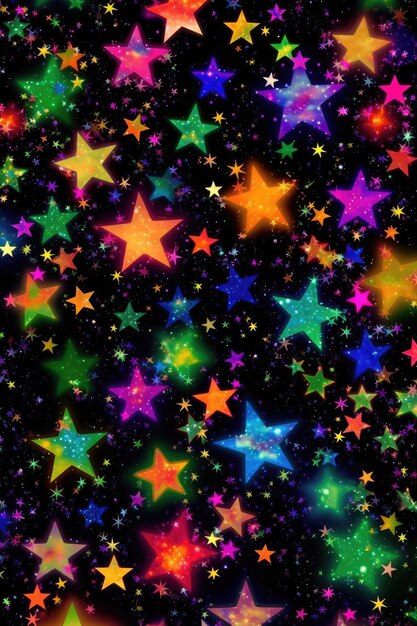 fondo de estrellas coloridas