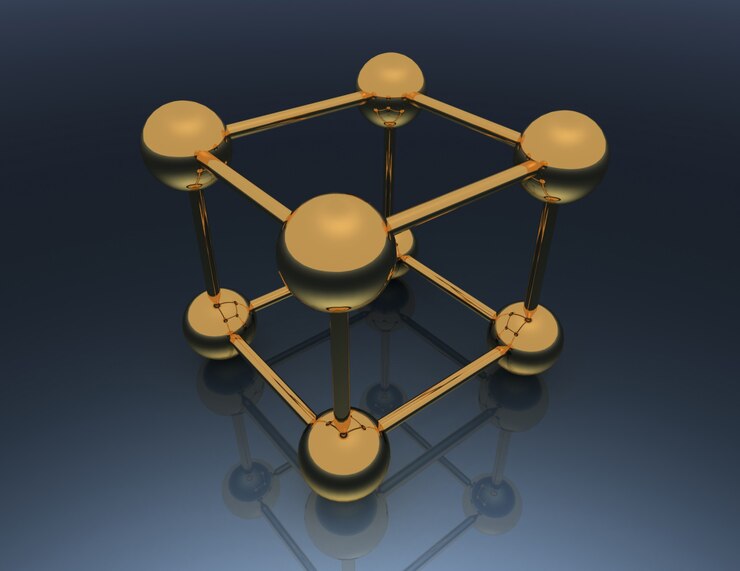 Foto fondo de estructura molecular 3d. 3d rindió la ilustración