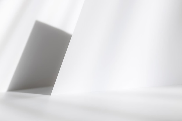Foto fondo de estudio blanco abstracto para la presentación del producto habitación gris vacía con sombras de ventana mostrar producto con fondo borroso