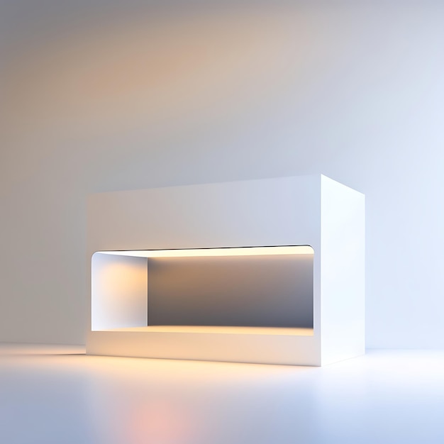 Fondo de estudio blanco abstracto para presentación de producto Habitación vacía con sombras de ventana