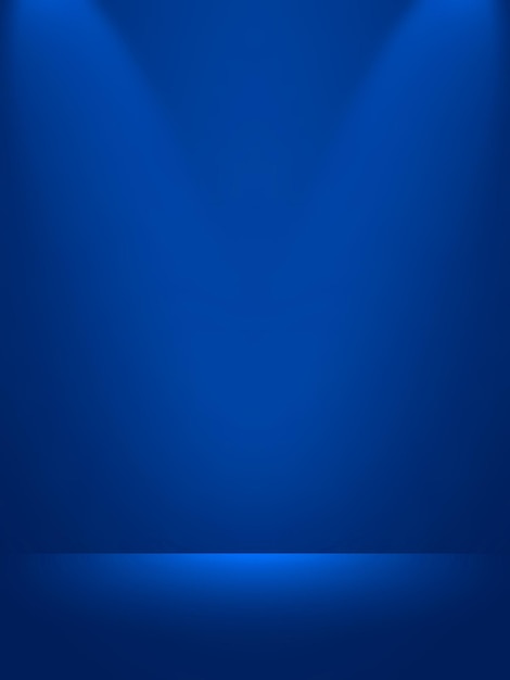 Fondo de estudio liso degradado azul y blanco abstracto