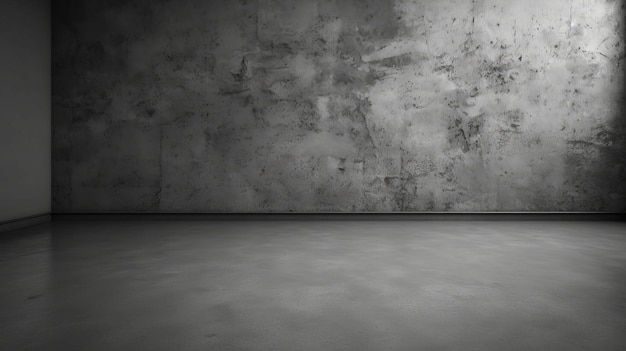 Fondo de estudio de pared de textura de color gris vacío Al generado