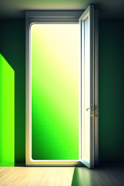 Fondo de estudio verde abstracto para presentación de producto habitación vacía con sombras de ventana