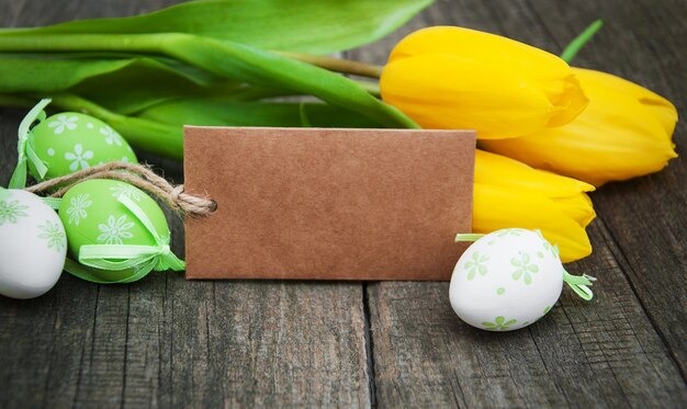 Foto fondo de etiqueta de pascua