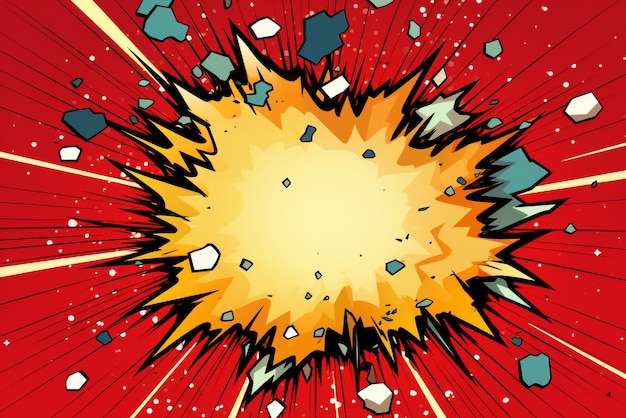 Foto fondo de explosión de cómics estilo de arte pop ilustración vectorial