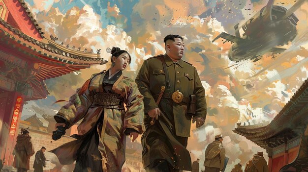 Foto el fondo de la fantasía de kim jong un