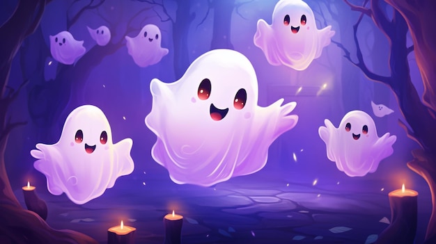 Fondo de fantasma de halloween 