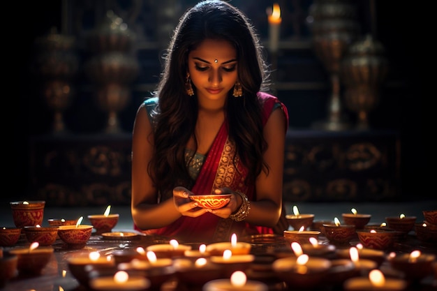 Foto fondo de feliz diwali