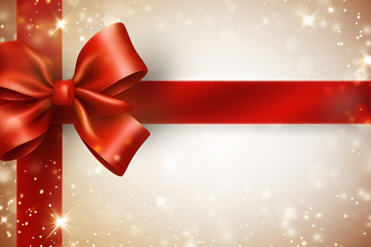 Fondo de Feliz Navidad con Ribbion creado con IA generativa