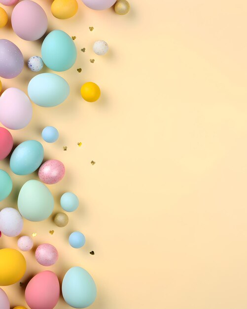 Foto fondo de feliz pascua diseño de color pastel dulce