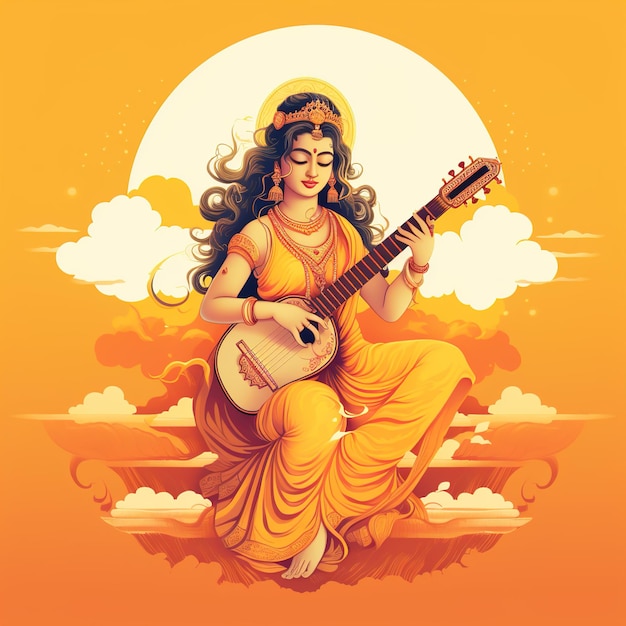 Fondo feliz de Vasant Panchami