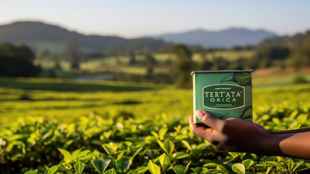 Fondo de la feria de bebidas de té orgánicas