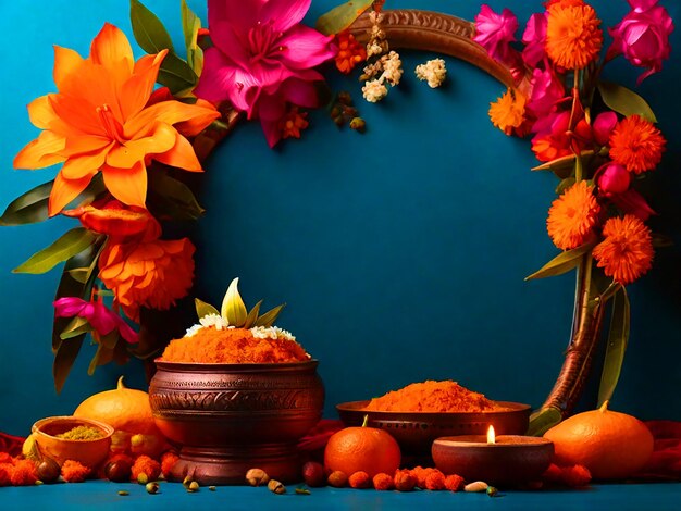 el fondo del festival hindú para los deseos del festival gudipadwa o ugadi