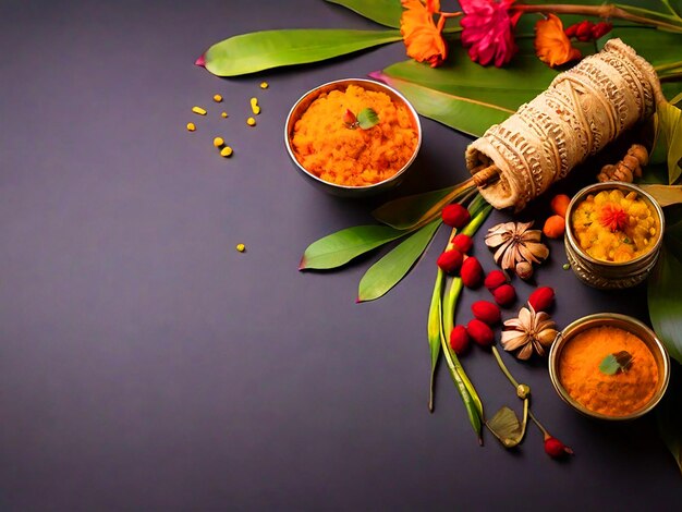 el fondo del festival hindú para los deseos del festival gudipadwa o ugadi