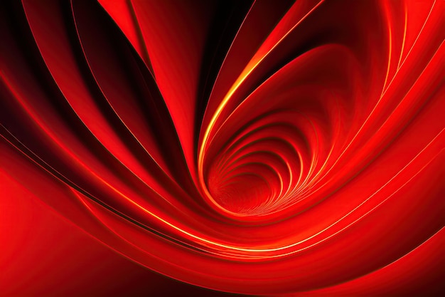 Fondo festivo abstracto con formas rojas fantásticas borrosas Fantásticas formas fractales brillantes