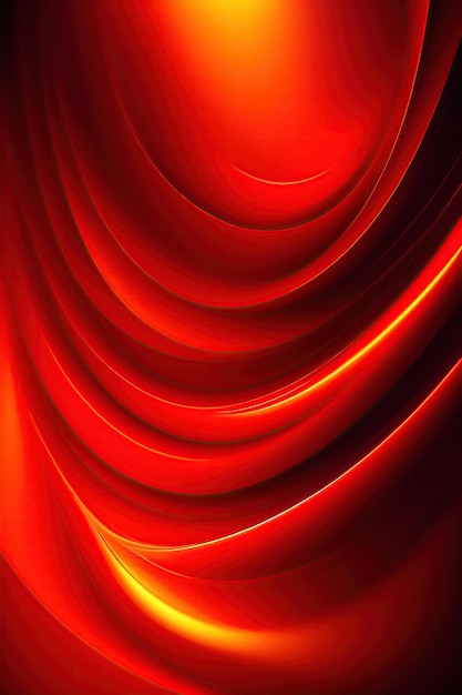 Fondo festivo abstracto con formas rojas fantásticas borrosas Fantásticas formas fractales brillantes