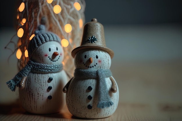 Un fondo festivo con adorables muñecos de nieve.
