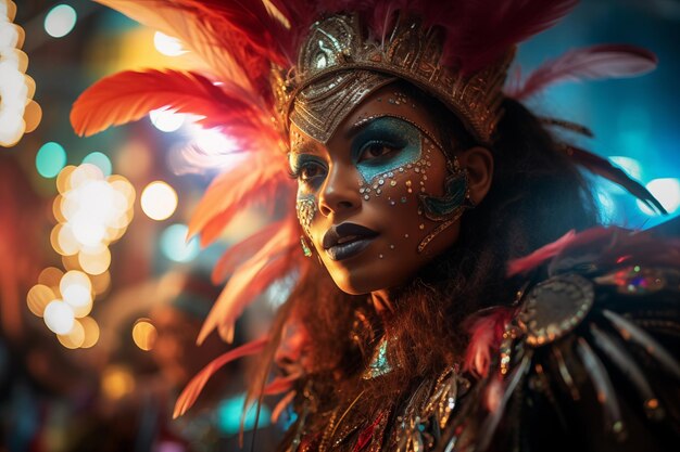 Fondo de la fiesta del carnaval Brasil Carnaval veneciano Mardi Gras trajes y máscaras