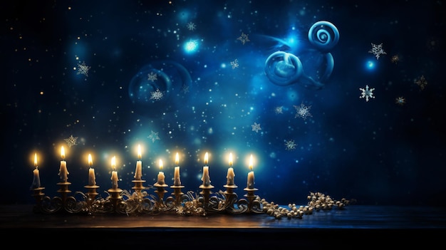 Foto fondo de la fiesta judía de hanukkah