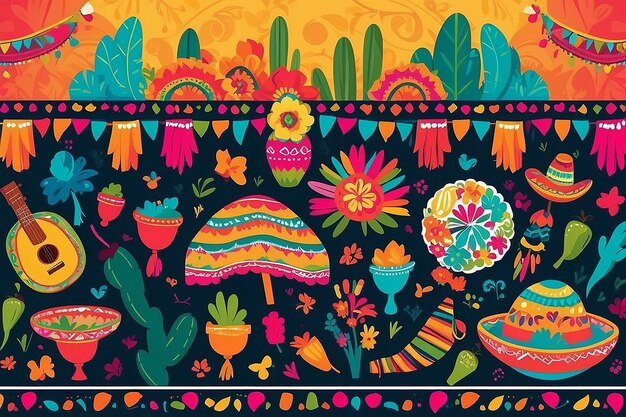 Fondo de la fiesta mexicana