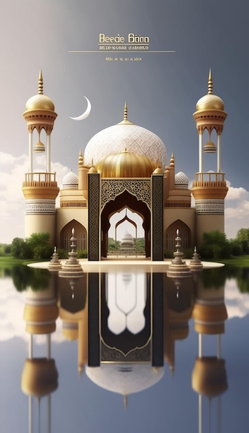 Fondo para la fiesta musulmana del mes sagrado de ramadan kareem con ai generado