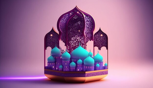 Fondo para la fiesta musulmana del mes sagrado de ramadan kareem con ai generado