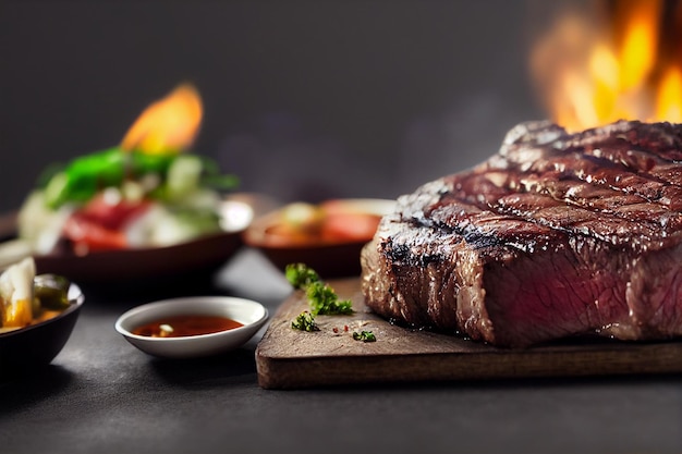 Fondo de filete de ternera a la parrilla