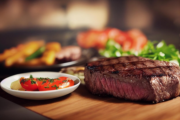 Fondo de filete de ternera a la parrilla