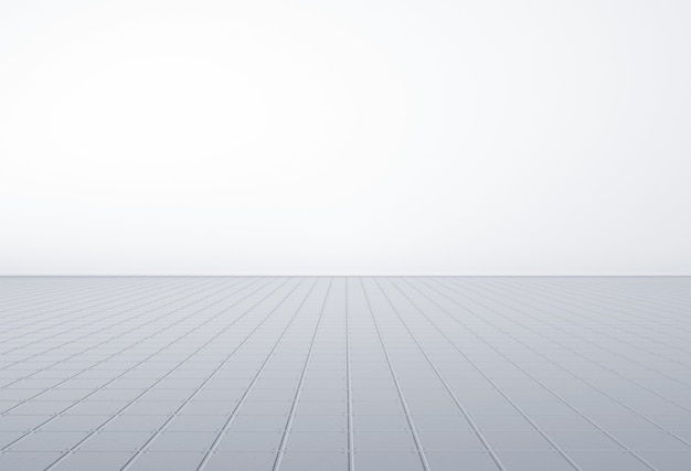 Un fondo sin fin con un suelo blanco sin fin