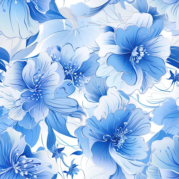 un fondo de flor azul con flores azules y la palabra azul