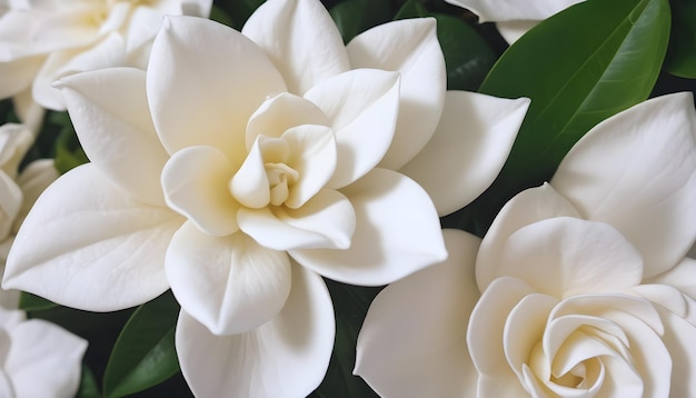 Fondo de la flor blanca de la gardenia