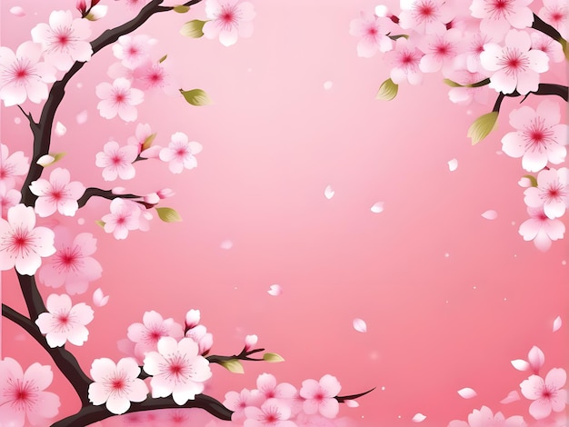 Fondo de flor de cerezo con flor de sakura