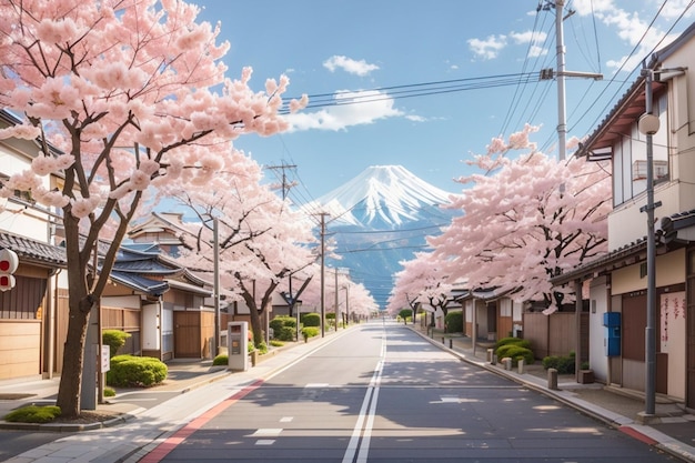 El fondo de la flor de cerezo de primavera en Japón Generado por IA