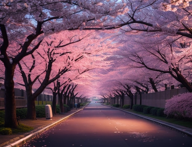 Foto el fondo de la flor de cerezo