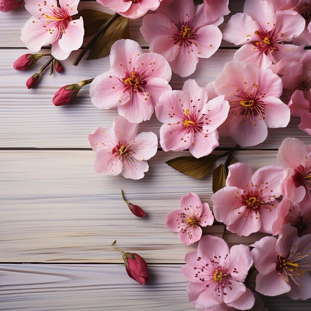 Foto el fondo de la flor de cerezo